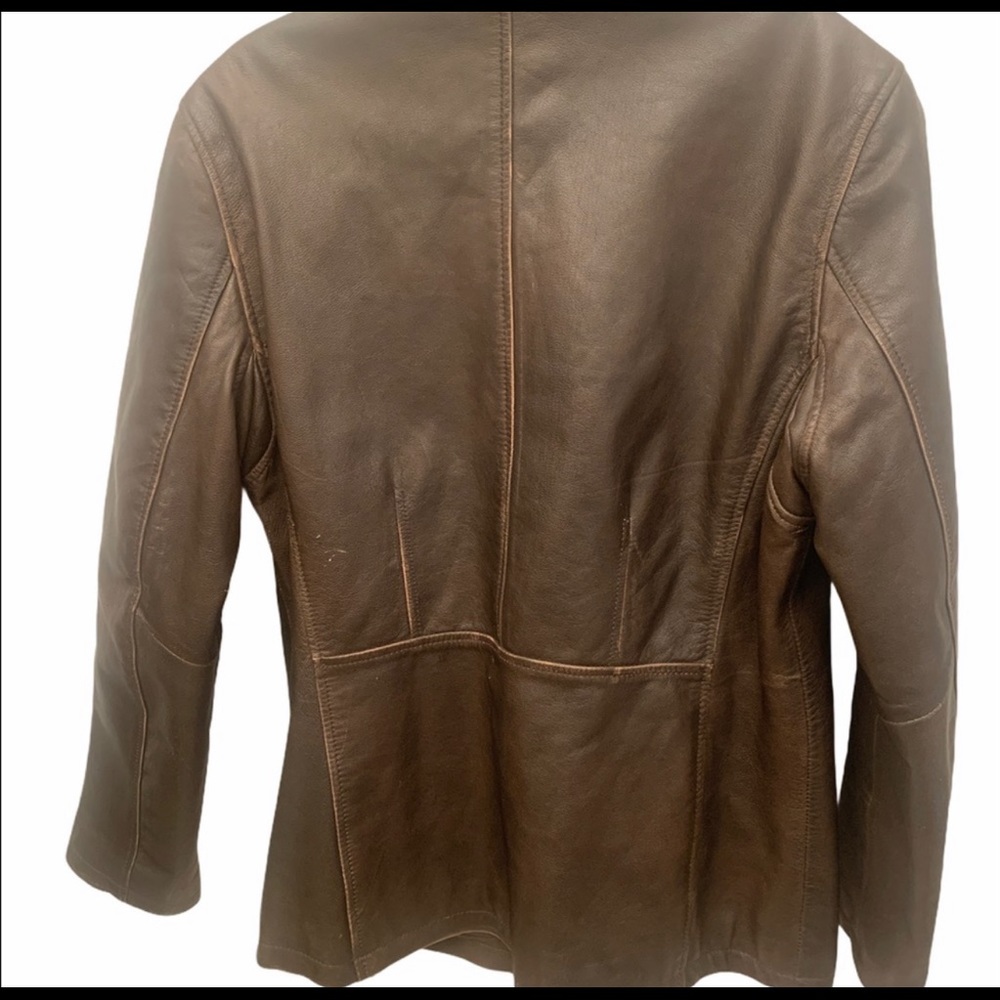 COLUMBIA Vintage Leather Moto Motorcycle Jacket - Picture 3 of 12